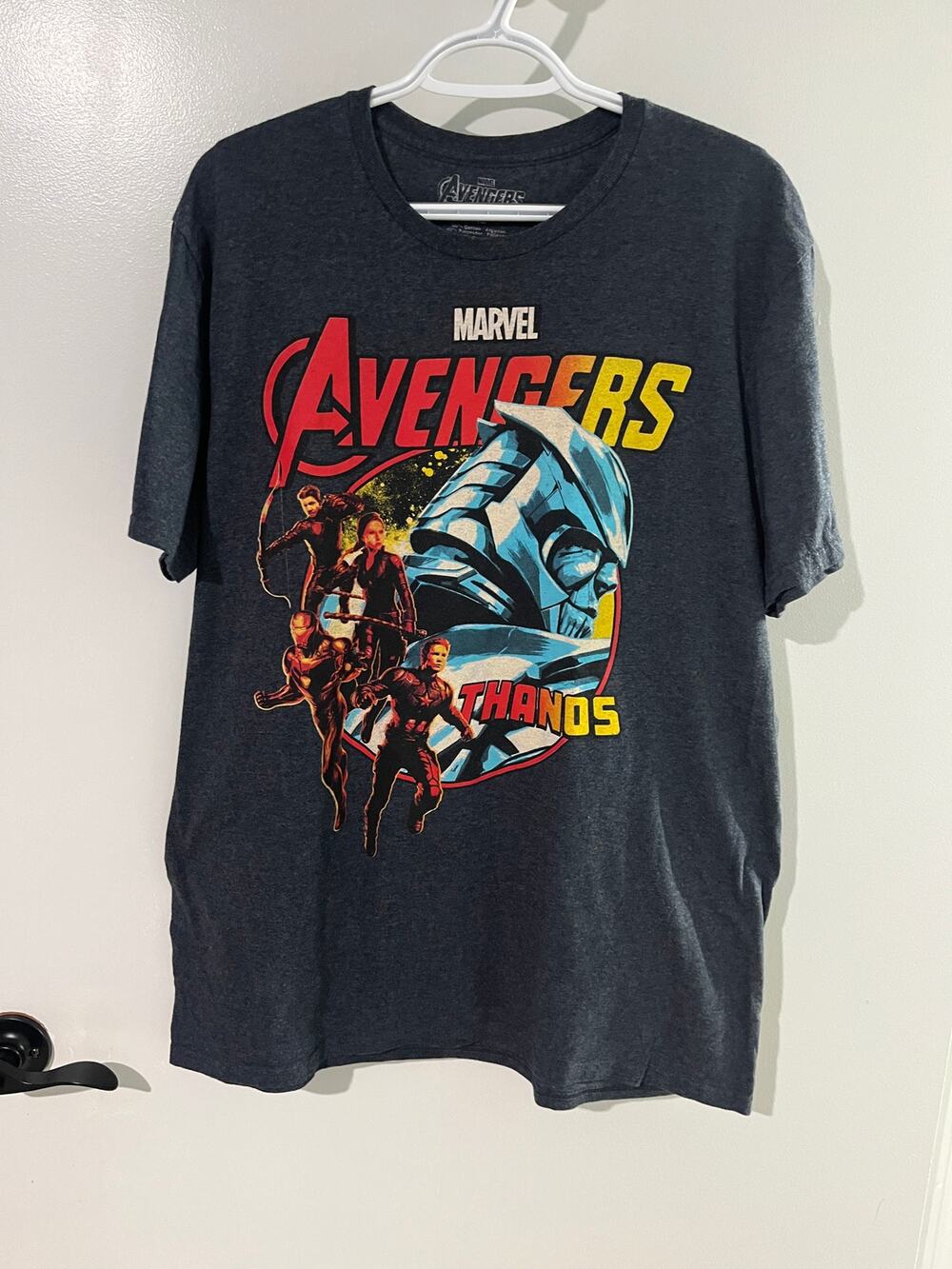 Marvel Avengers Thanos Dark Heather Grey Mens XL Tshirt